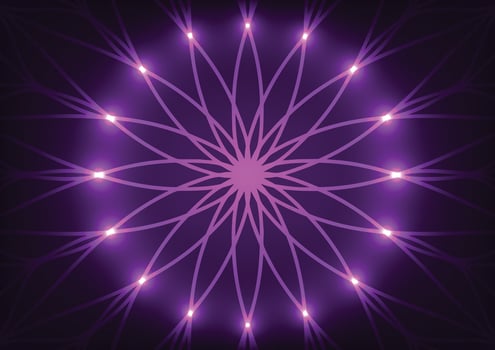 Purple mandala line art concepts tech background vector