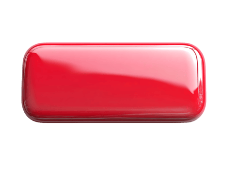 Create Red Glossy Button with Transparent Background Design png