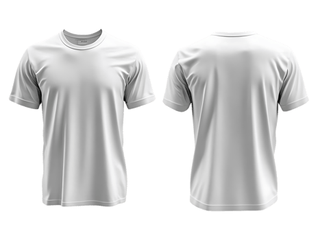 Create Custom Designs on a White T-Shirt Mockup with Transparent Background png