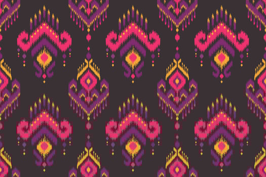 beautiful native fabric. Ethnic Ikat oriental seamless pattern. Hand drawn tribal style. for carpet, textile, rug, clothing, batik, motif. vector