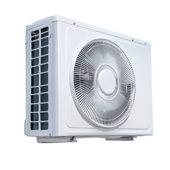 Outdoor air conditioning unit designed for efficient cooling in residential or commercial spaces, Air condition outdoor unit isolated on transparent background png