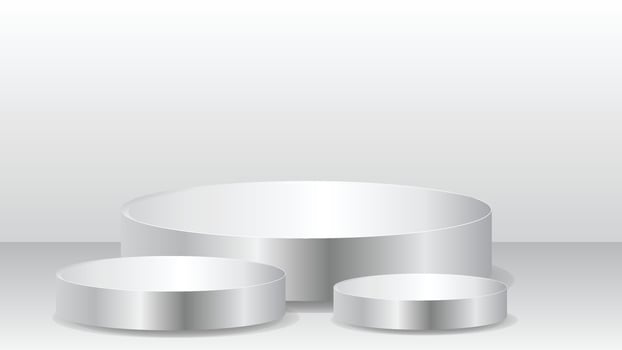 Product Display Podium Stand. Cylinder podium on white background vector