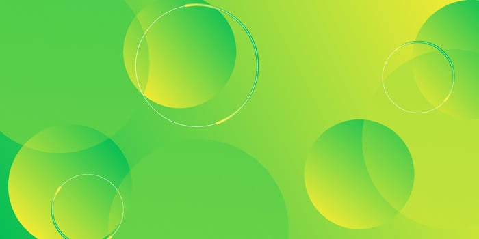 Abstract colorful green and yellow gradient illustration background with 3d look and simple circle shadow pattern. cool design. Eps10 vector