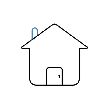 home concept line icon. Simple element illustration. home concept outline symbol design. vector