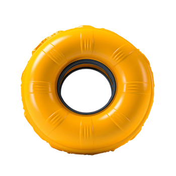Bright Yellow Lifesaver Ring for Water Safety and Rescue png