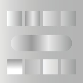 Set of Silver Gradients Background, Abstract Silver Gradient Collection Background Set vector