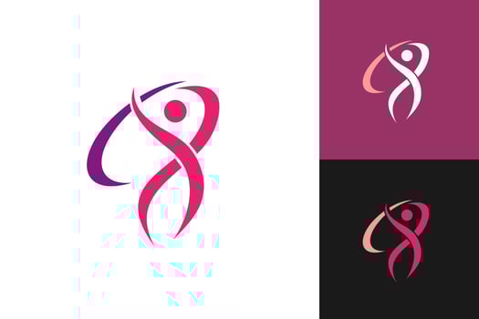 Human people logo abstract icon design isolated vector