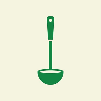 Ladle trendy artwork cute abstract illustration colorful applicative design vector