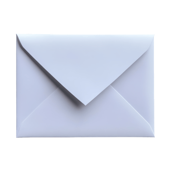 A classic blank paper envelope rests on a gray surface, ready for letters and important documents, A classic blank paper envelope png