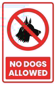 No dogs allowed sign vector