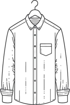 Minimalist Ruffle Edge Shirt Illustration vector