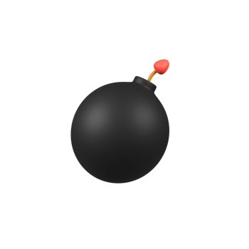 Bomb isolated 3d render icon illustration png