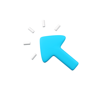 Click Mouse Cursor Pointer isolated 3d render icon illustration png