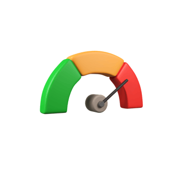 Speedometer isolated 3d render icon illustration png