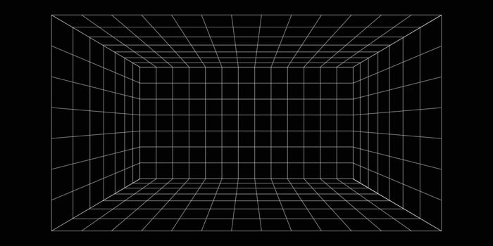 Perspective room background illustration. Perspective grid. vector