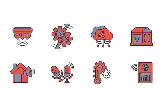 Home automation icon colours style vector