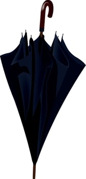 An umbrella with a black cloth on it vector