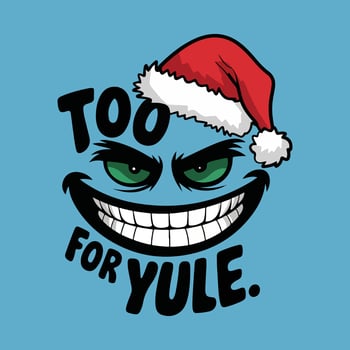 Festive Grin Too Cool Yule t shirt vector