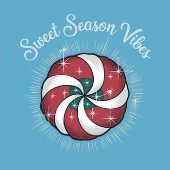 Joyful Candy Cane t shirt vector