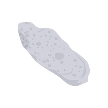 Asteroid Ida, Space Illustration vector
