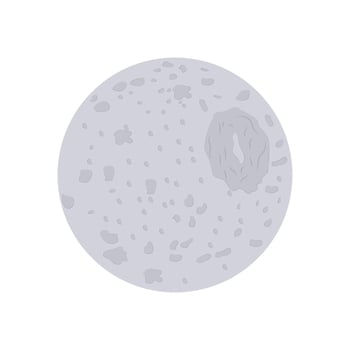 Moon Mimas, Space Illustration vector