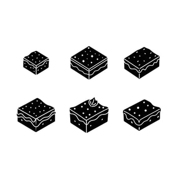 Edible Brownie Icon Graphic Design vector