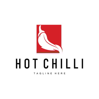 Chili Logo Hot Spicy Design Symbol vector