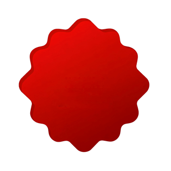 a red star shaped sticker png
