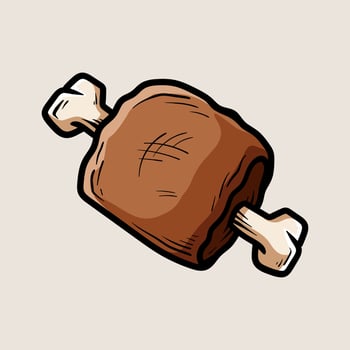 meat beef steak bbq isolated drawing line art style sketch classic vintage design illustration vector