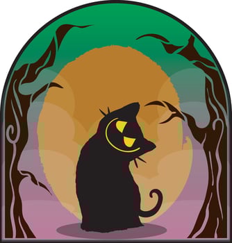 Halloween Cat Illustration vector