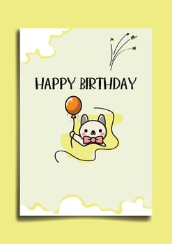 unique and cute birthday card. good for happy birthday card and birthday card invitation vector