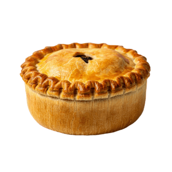 Tasty meat pie shown on a transparent background png