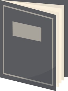 School Education Book in Black Color vector