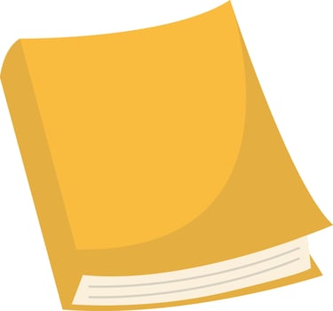 School Education Book in Yellow Color Design vector