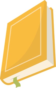 School Education Book in Yellow Color Design vector