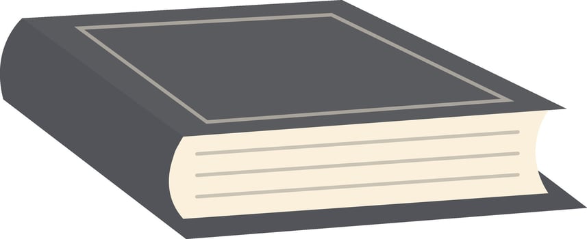 University Book Illustration in Black Color Design vector