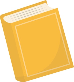 Yellow School Book in Stand Position vector