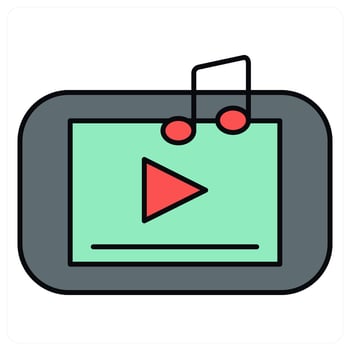 Player and windows icon concept vector