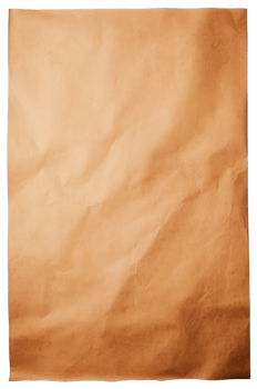 Vertical brown paper sheet isolated on transparent background png