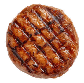 Tasty grilled burger patty png