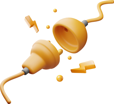 3D electric plug and socket png