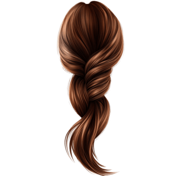 Hair salon with a braid on a transparent background png