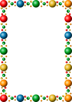 christmas color ball border frame png