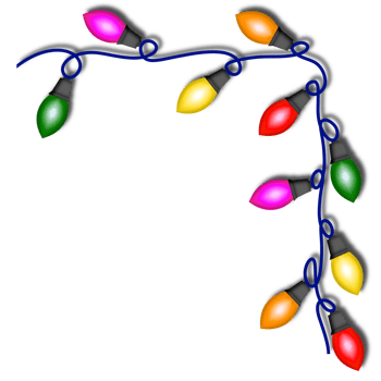 Christmas Lights Display Winter on a transparent background png