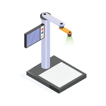 Overhead scanning machine for high-quality digitization of large documents vector
