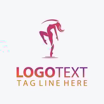 Rhythm Revolution dancer logo vector
