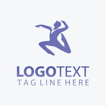 The Dance Dimension dancer logo vector