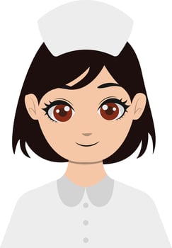 Women Nurse Illustration in White Uniform vector
