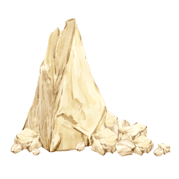 Triangular piece of pormesan cheese isolated on background. Watercolor dairy product. Hard cheese, ingredient of Italian and French cuisine. Illustration for farm product packaging. png