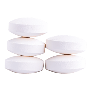 White oval tablets stacked on each other png